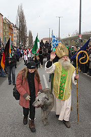 Start der St. Patricks Day Parade Munich 2010 an der Münchner Freiheit (Foto. MartiN Schmitz)